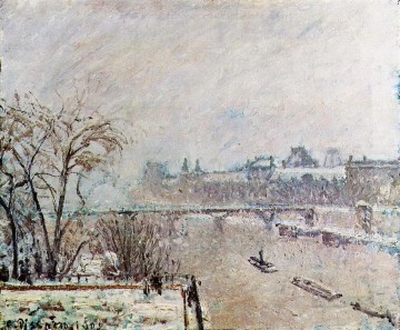  1902 Lienzo - El Sena visto desde el Pont Neuf Snow 1902 Camille Pissarro